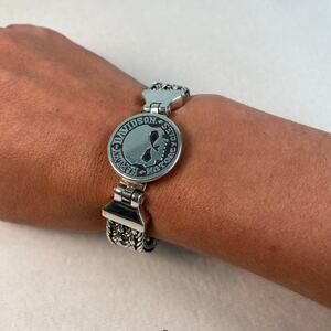 Harley Davidson Sterling Silver 925 Braided Woven Bracelet Willie G Skull Heavy